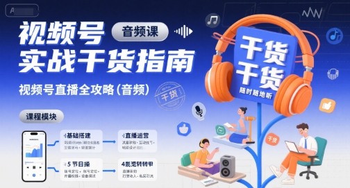 视频号实战干货指南，视频号直播全攻略（音频）-副业研究室