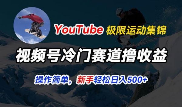 视频号冷门赛道撸收益，YouTube搬运极限运动集锦，暴力起号，操作简单流量高，轻松日入5张【揭秘】-副业研究室