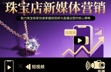 珠宝店新媒体营销，助力珠宝商家快速掌握短视频与直播运营的核心策略-副业研究室