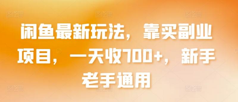 闲鱼最新玩法，靠买副业项目，一天收700+，新手老手通用【揭秘】-副业研究室